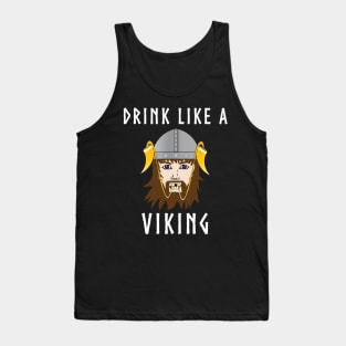 Drink Like a Viking Funny Drinking Horn t-shirt Tank Top